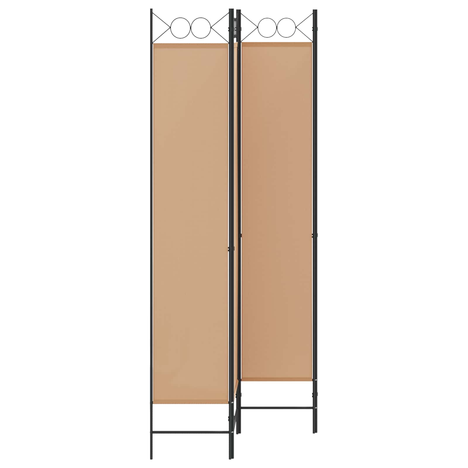 4-teiliger Raumteiler Beige 160 x 220 cm Stoff