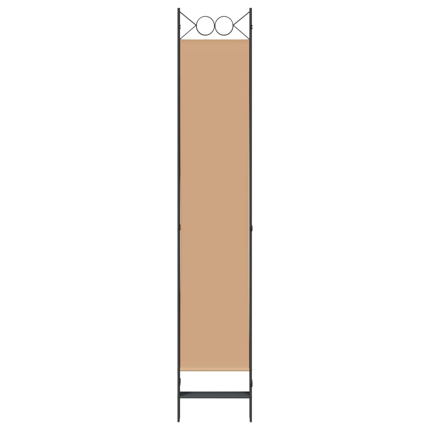 5-teiliger Raumteiler Beige 200 x 220 cm Stoff