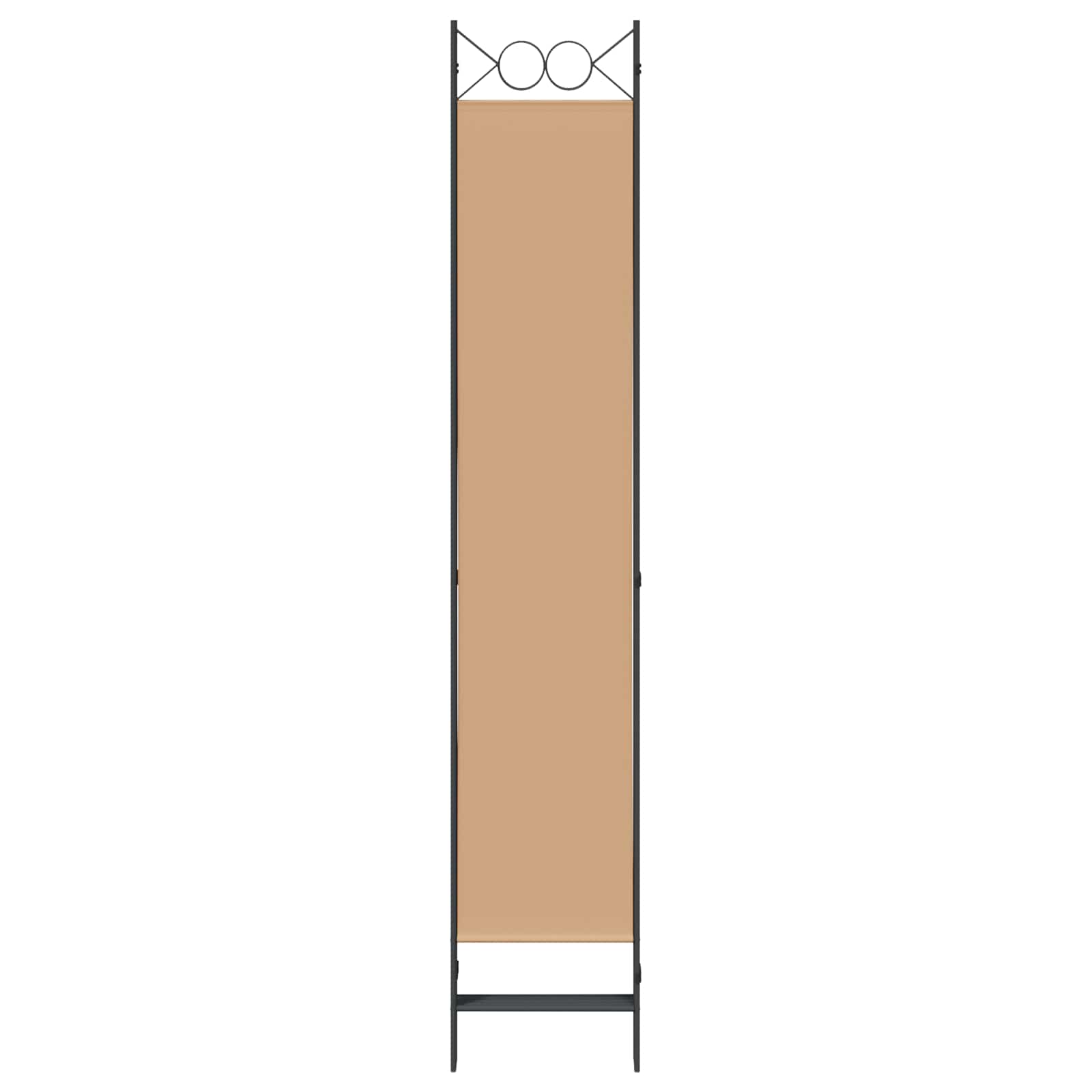 5-teiliger Raumteiler Beige 200 x 220 cm Stoff
