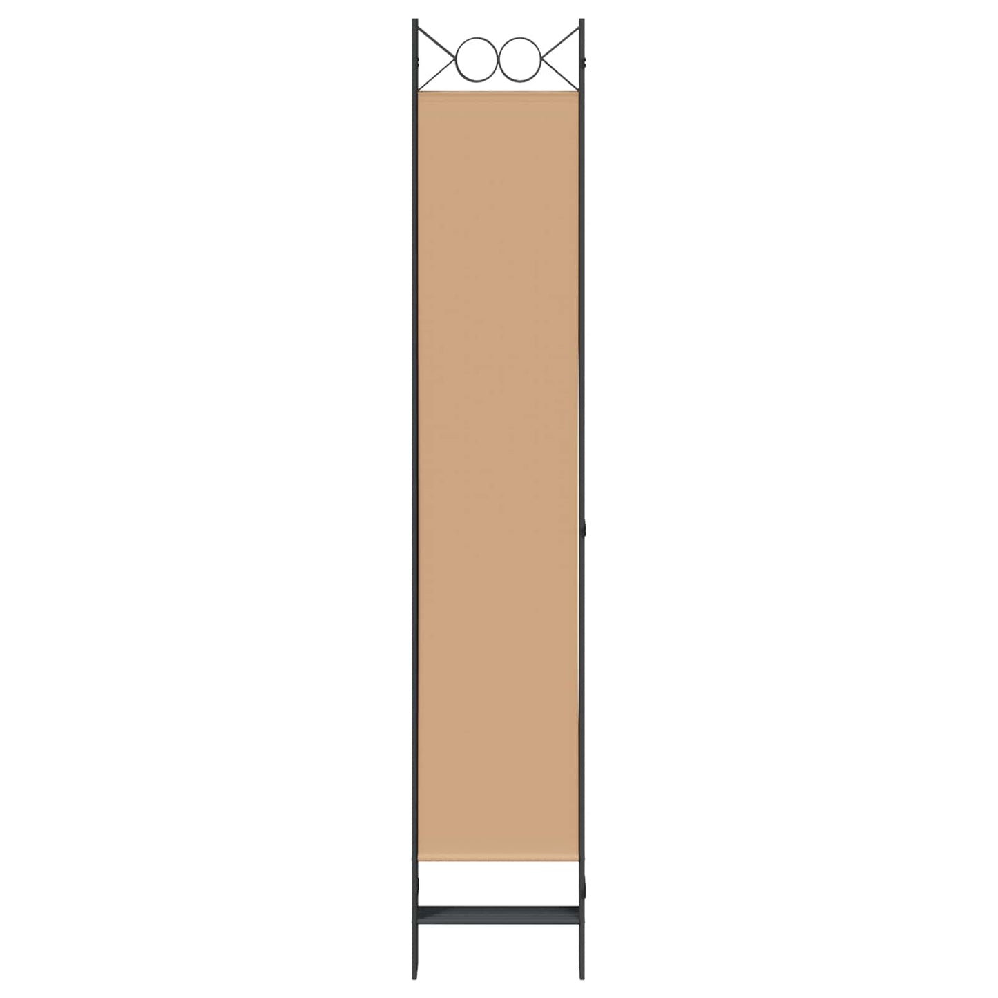 6-teiliger Raumtrenner Beige 240 x 220 cm Stoff