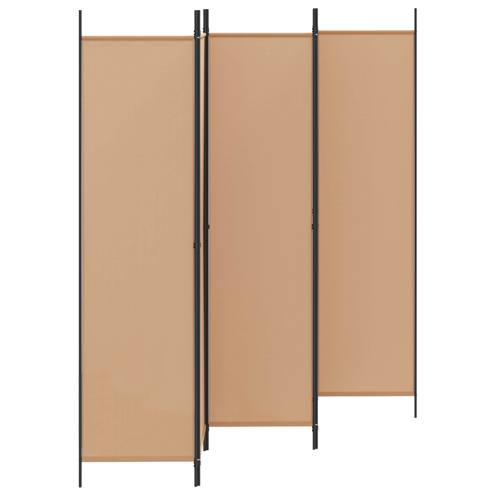 Raumteiler Beige 250 x 200 cm Stoff