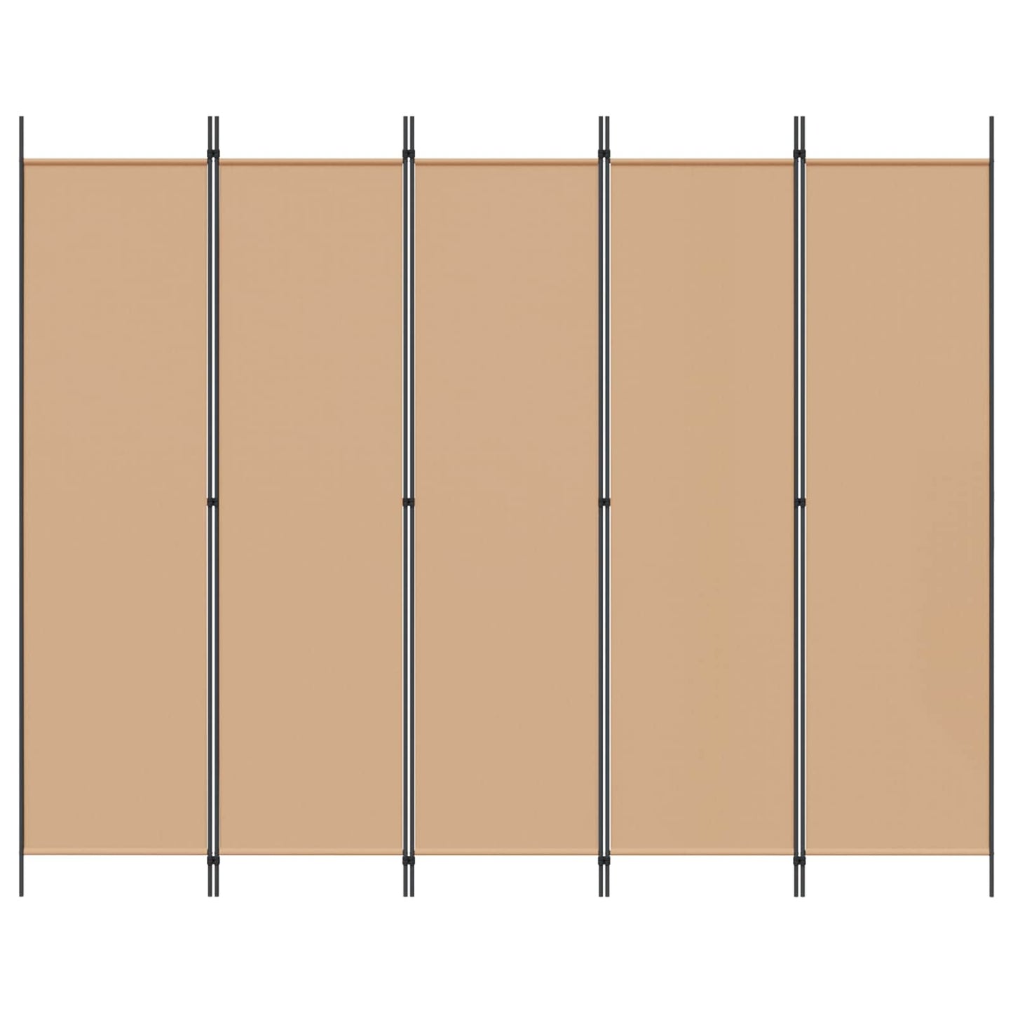 Raumteiler Beige 250 x 200 cm Stoff
