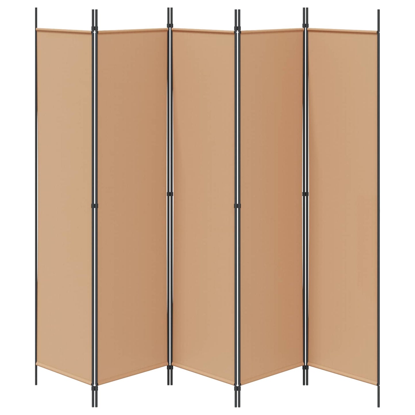 Raumteiler Beige 250 x 200 cm Stoff