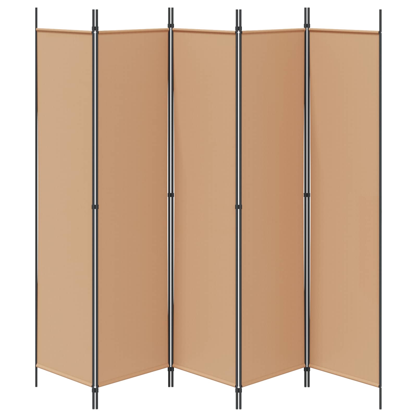 Raumteiler Beige 250 x 200 cm Stoff