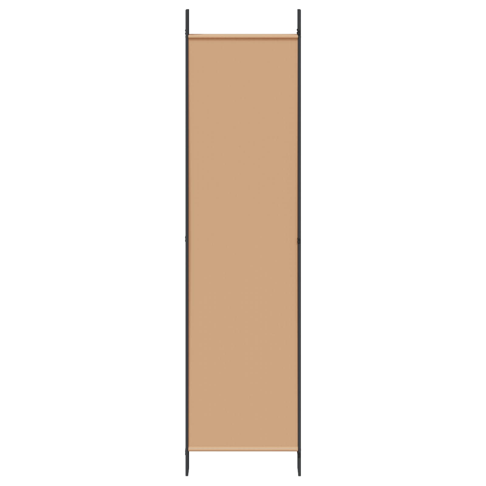 6-teiliger Raumtrenner Beige 300 x 200 cm Stoff