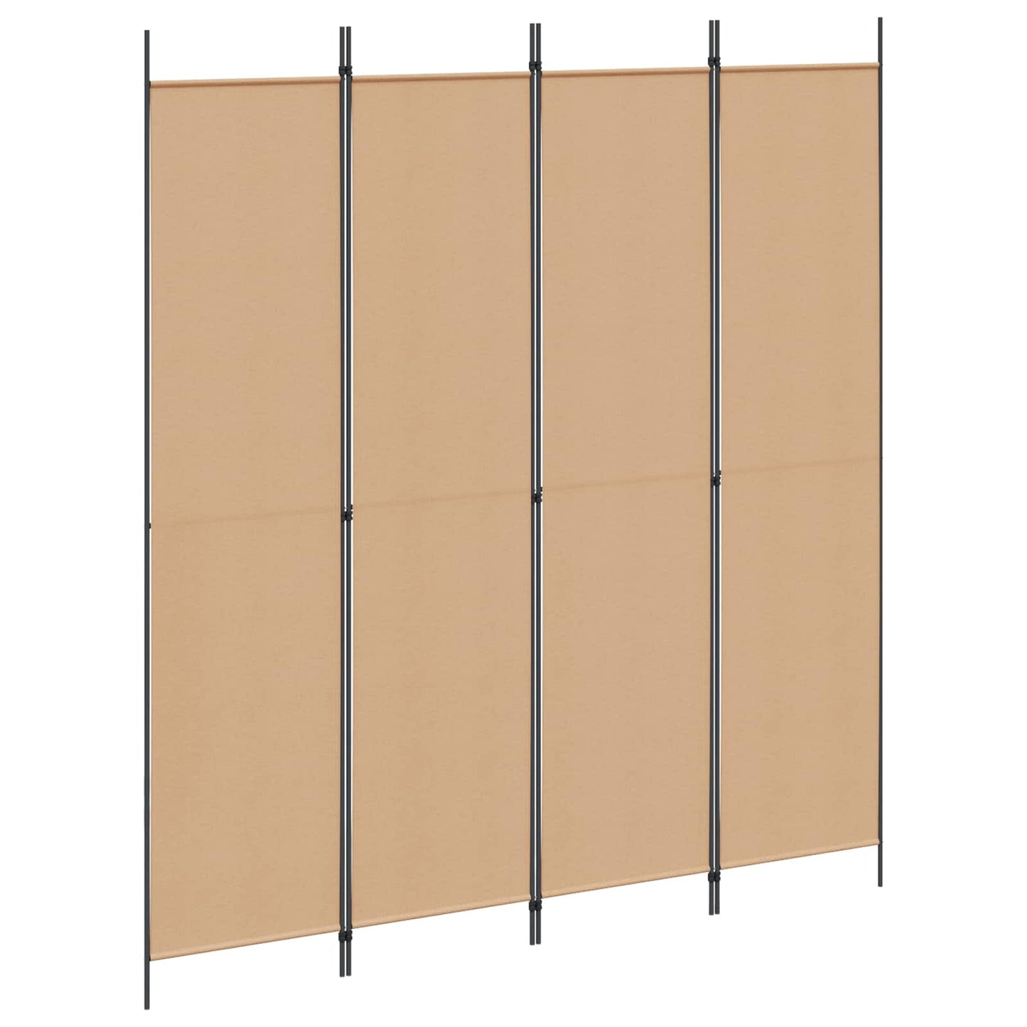 Raumteiler Beige 200 x 220 cm Stoff