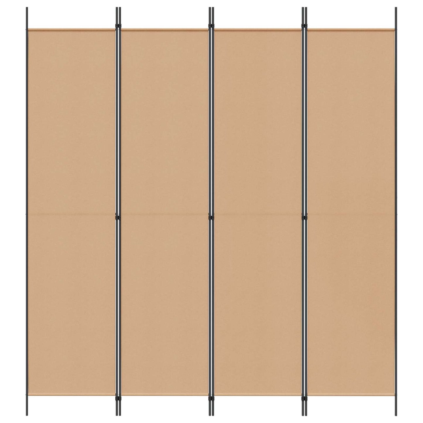 Raumteiler Beige 200 x 220 cm Stoff
