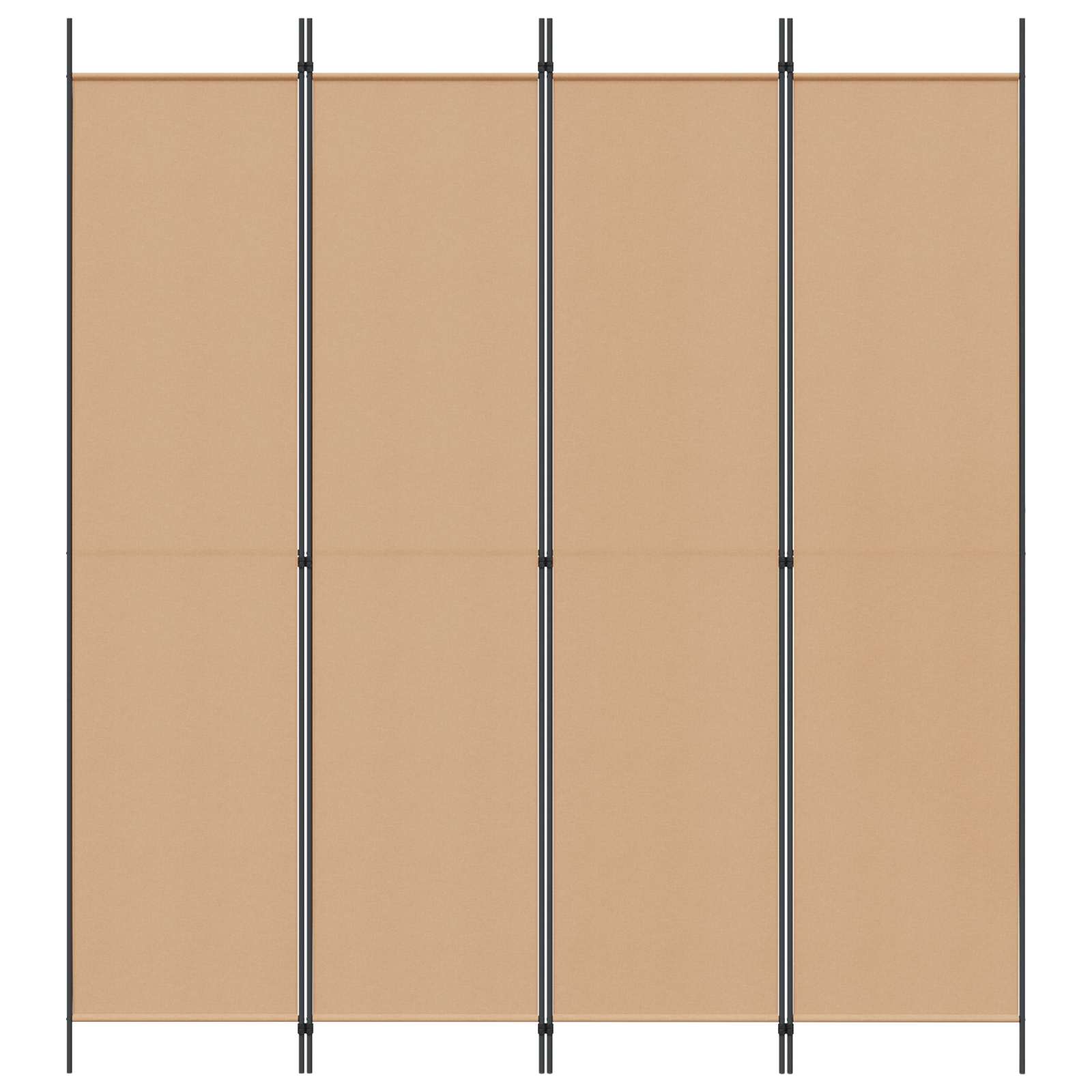 Raumteiler Beige 200 x 220 cm Stoff