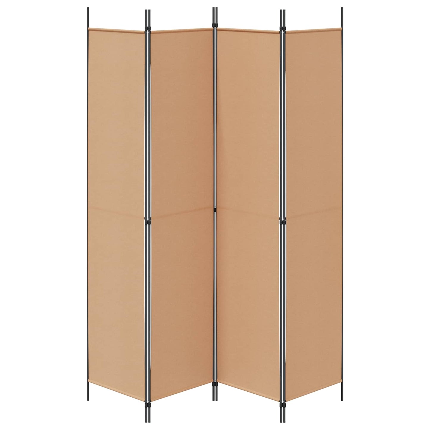 Raumteiler Beige 200 x 220 cm Stoff