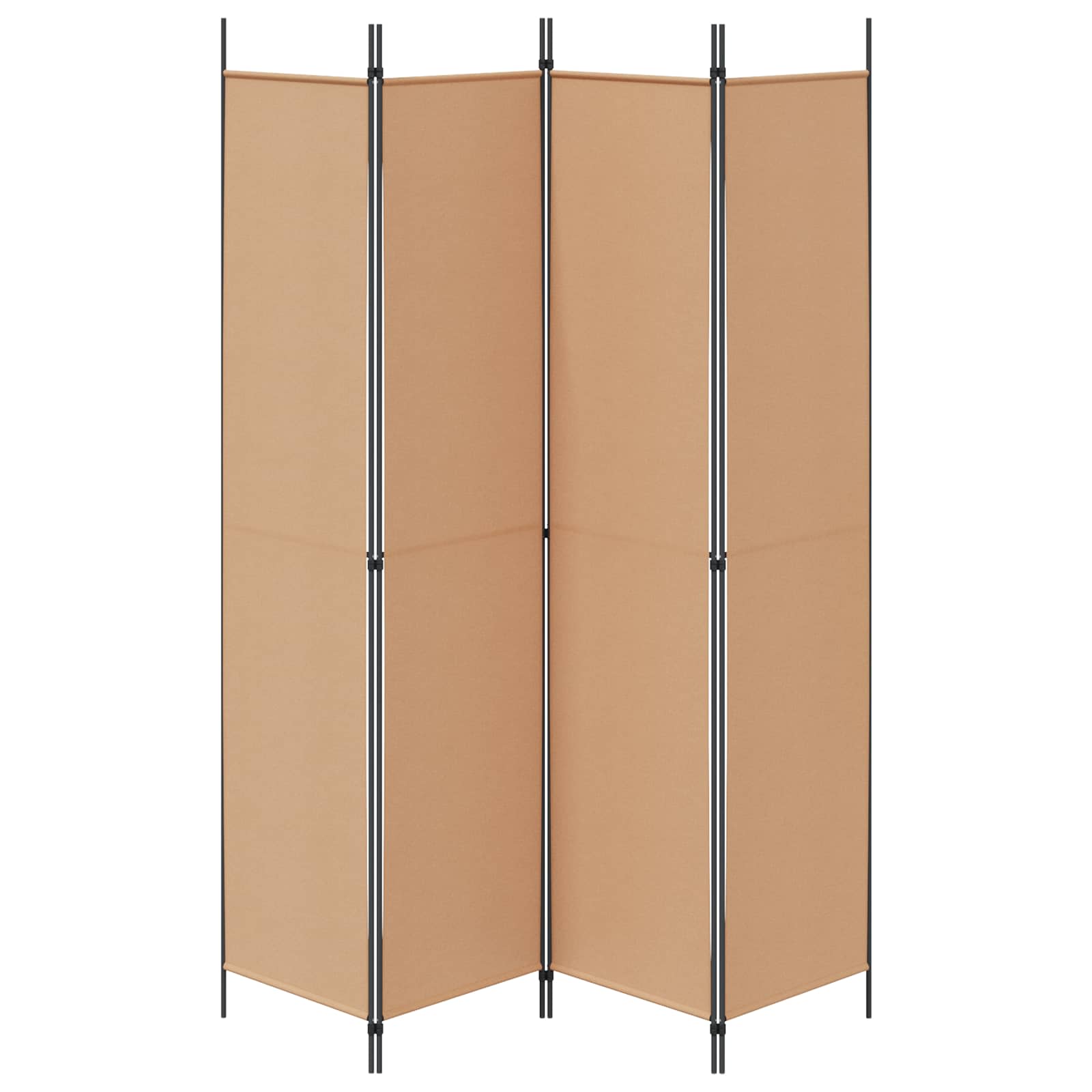 Raumteiler Beige 200 x 220 cm Stoff