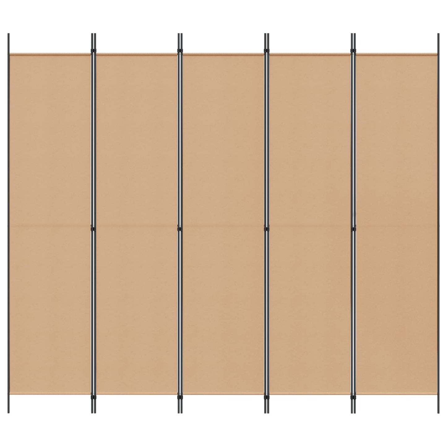 Raumteiler Beige 250 x 220 cm Stoff