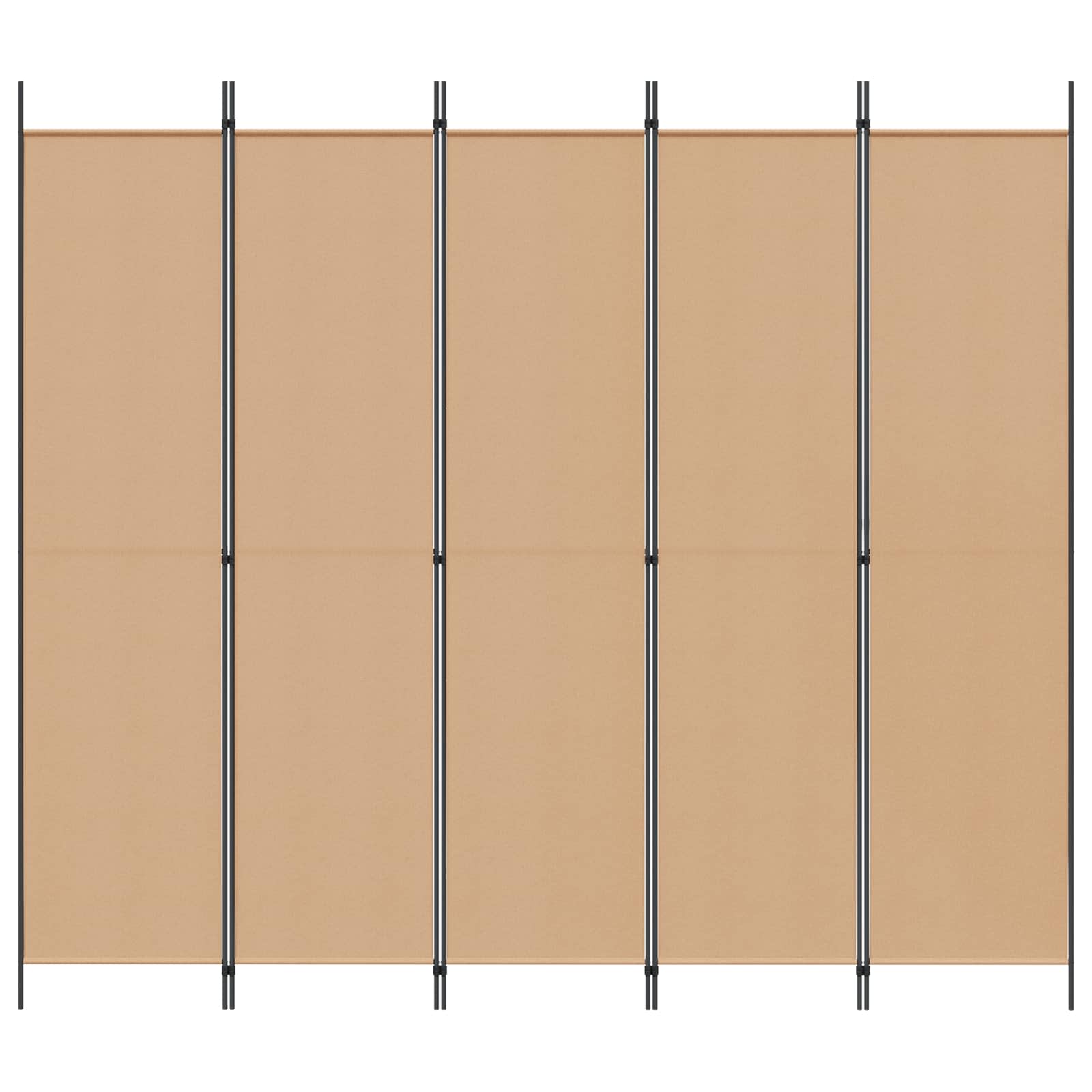 Raumteiler Beige 250 x 220 cm Stoff