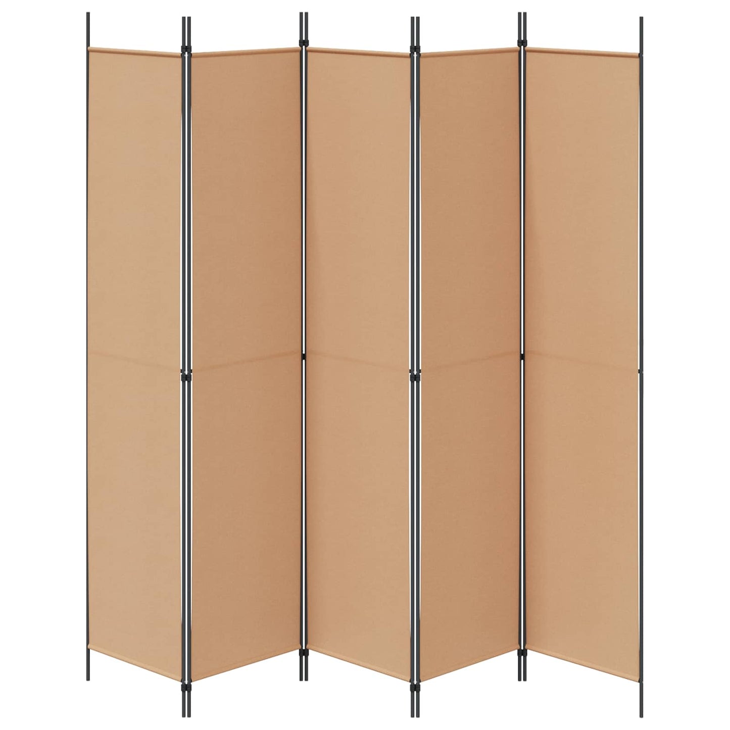 Raumteiler Beige 250 x 220 cm Stoff