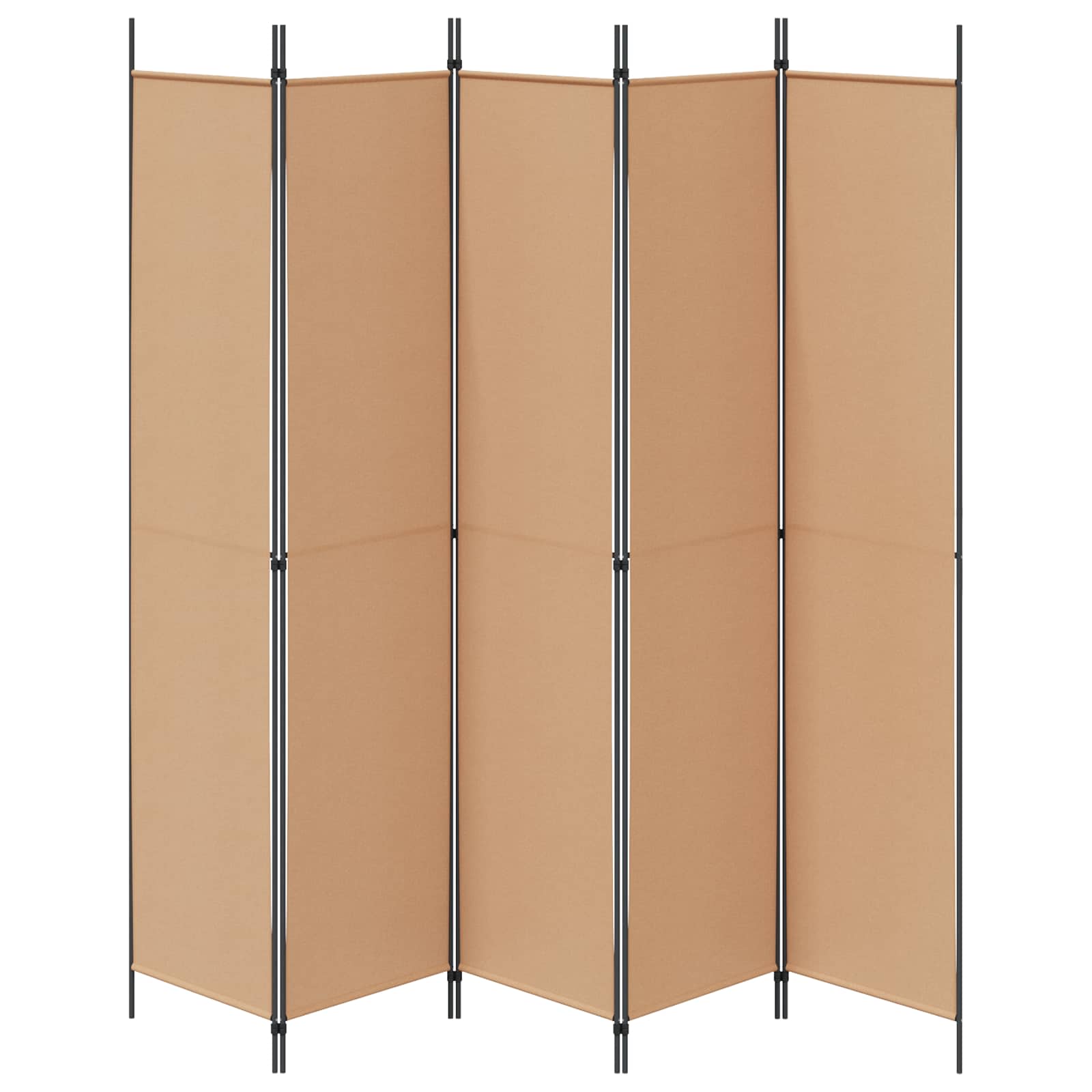 Raumteiler Beige 250 x 220 cm Stoff