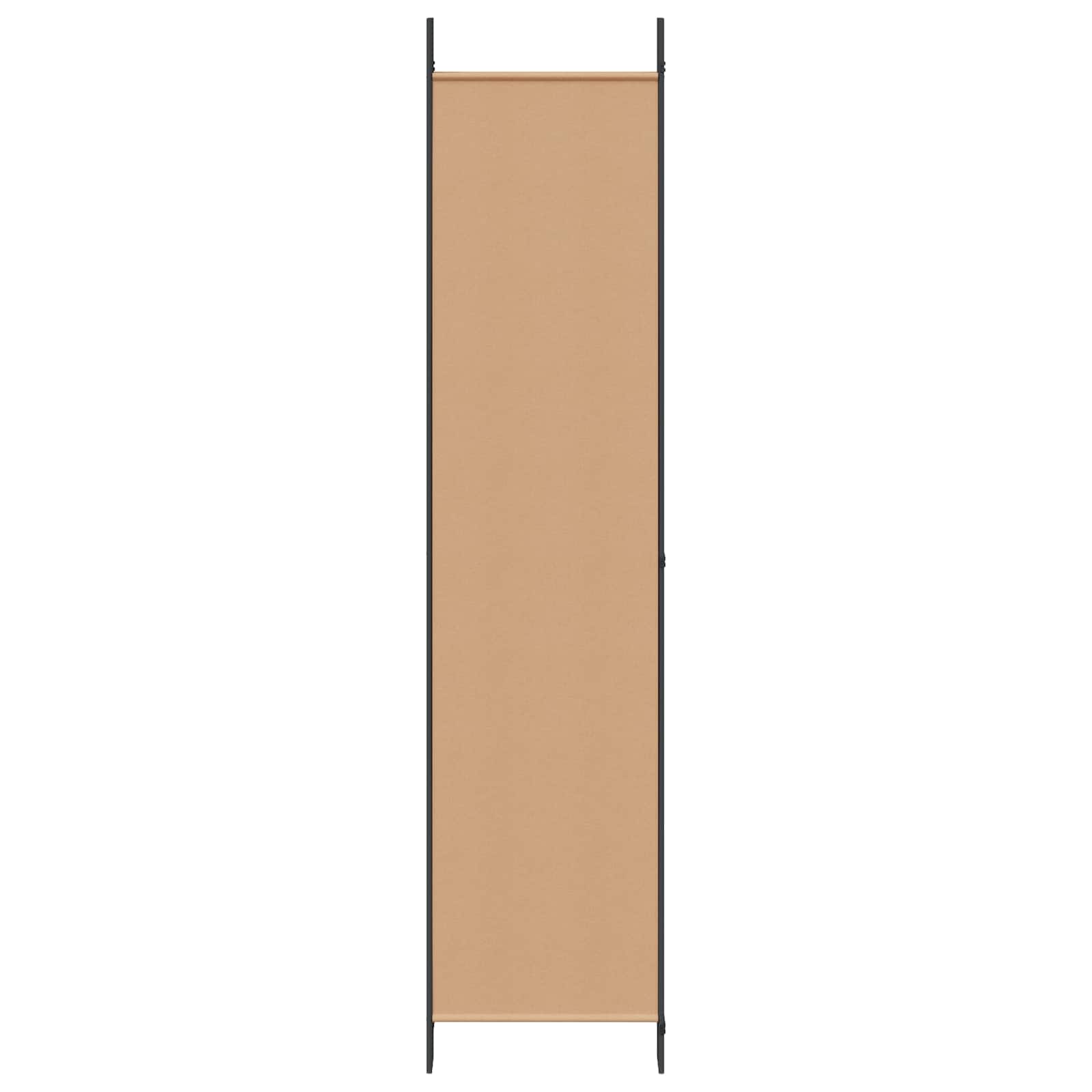 6-teiliger Raumtrenner Beige 300 x 220 cm Stoff