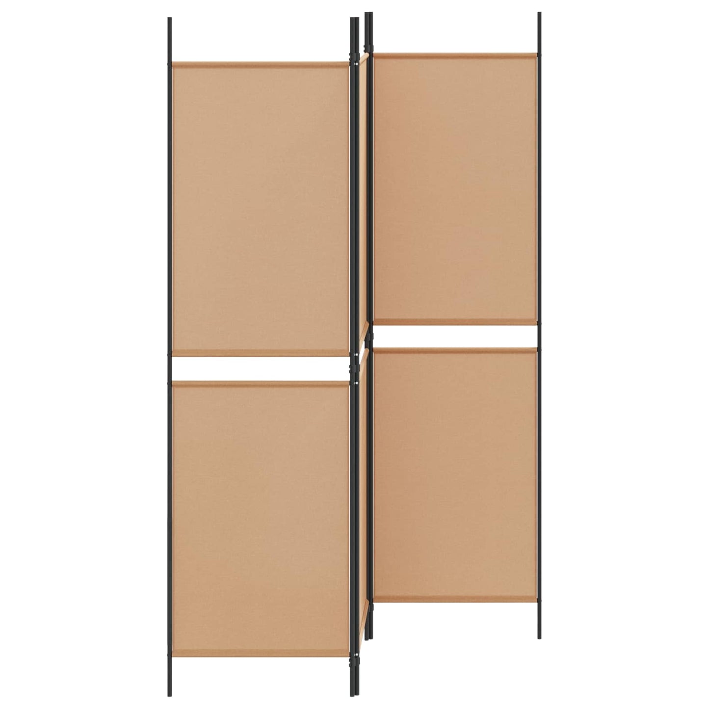 3-teiliger Raumteiler Beige 150 x 180 cm Stoff