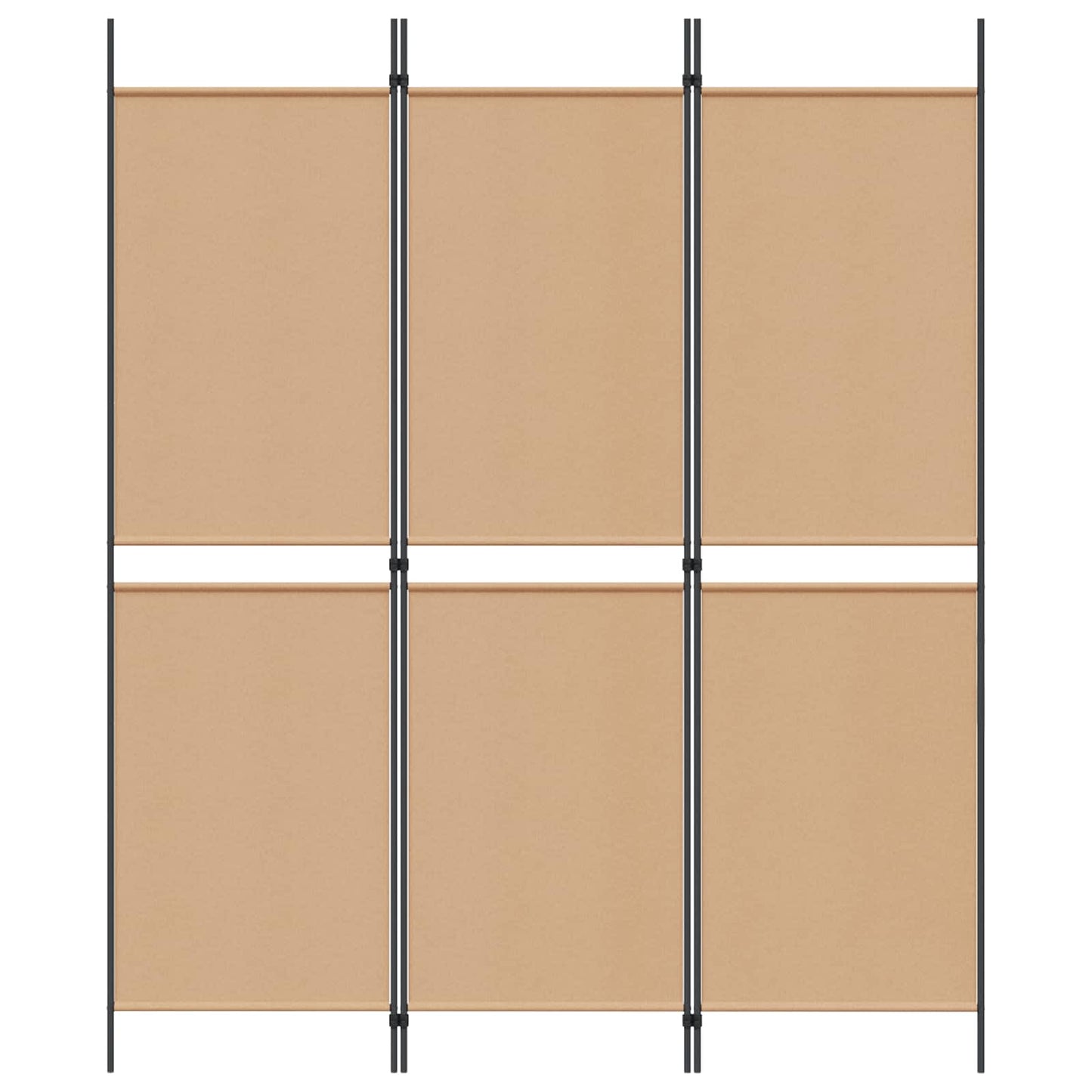 3-teiliger Raumteiler Beige 150 x 180 cm Stoff