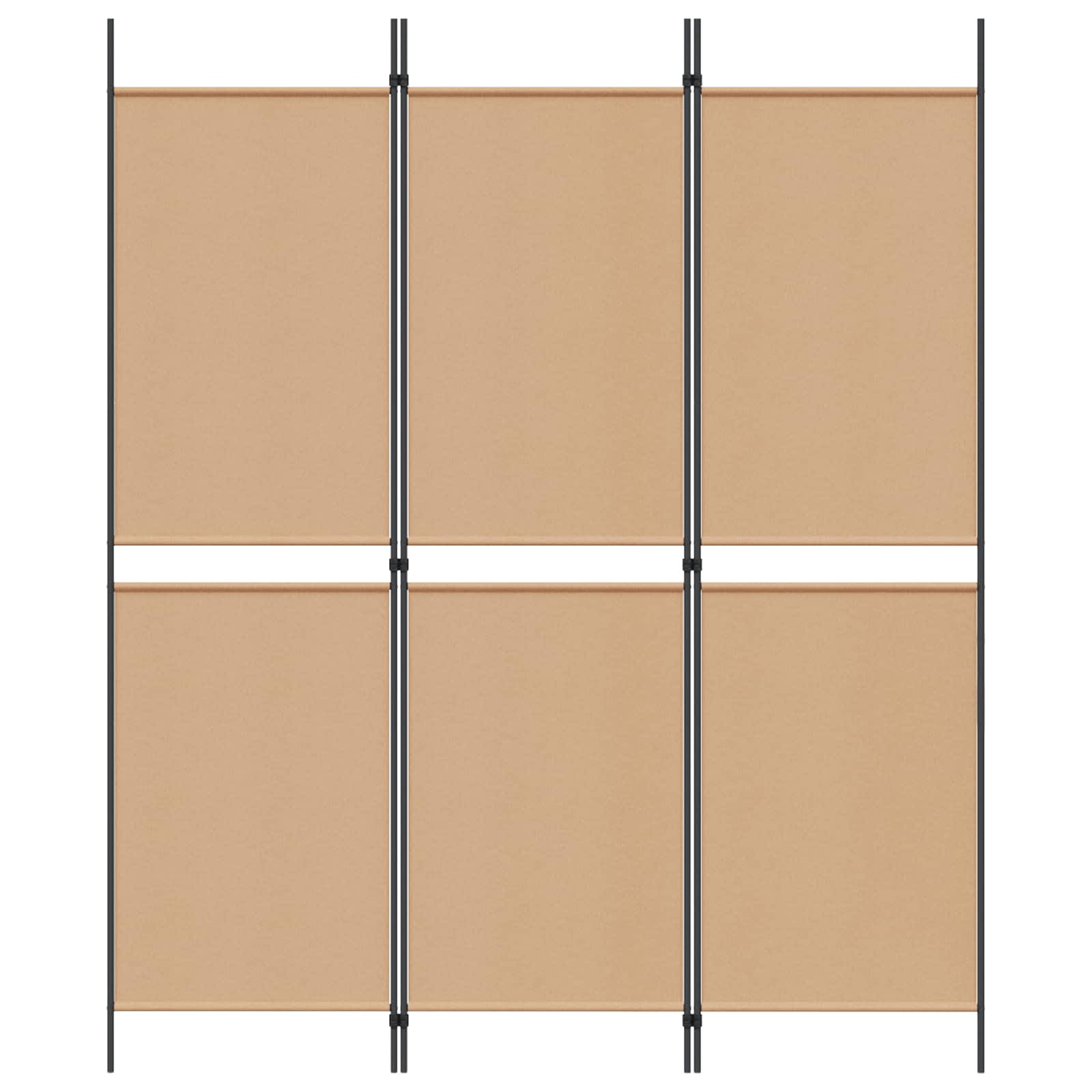 3-teiliger Raumteiler Beige 150 x 180 cm Stoff