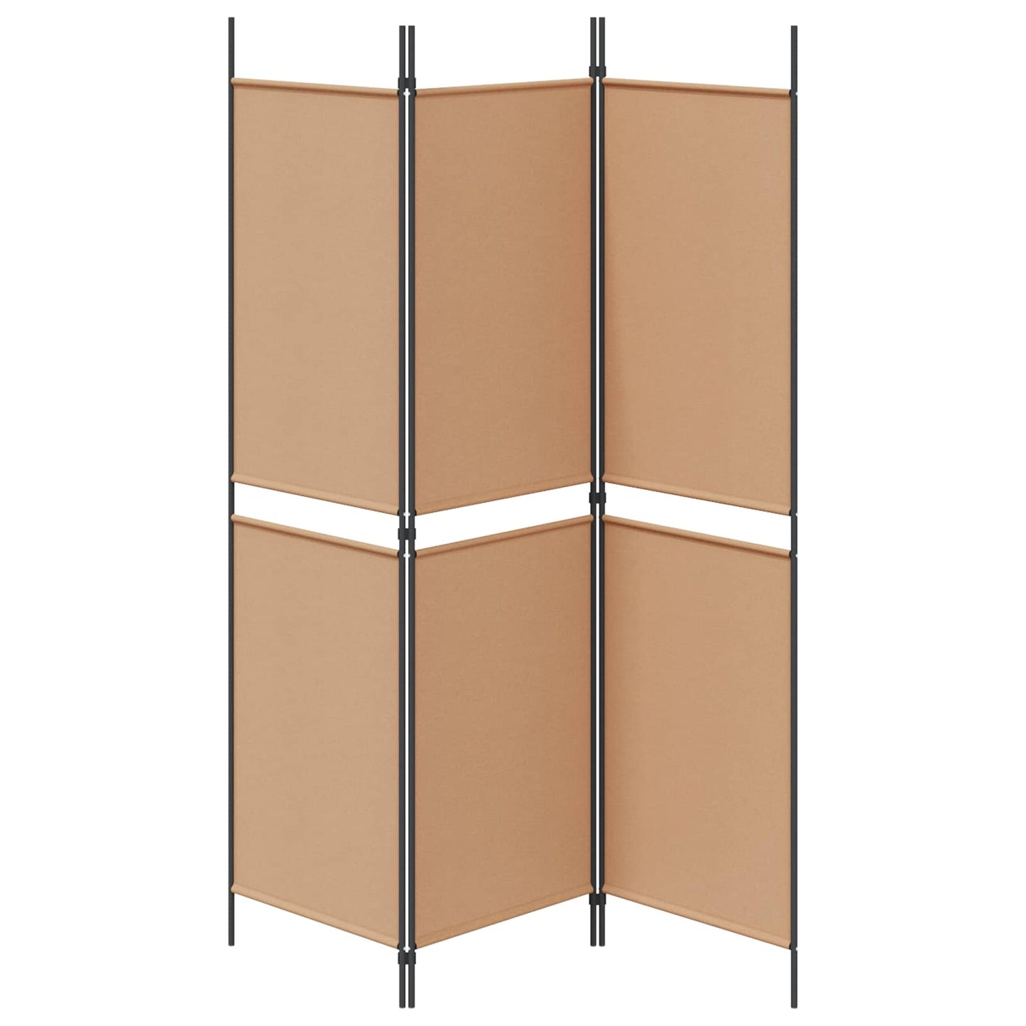 3-teiliger Raumteiler Beige 150 x 180 cm Stoff