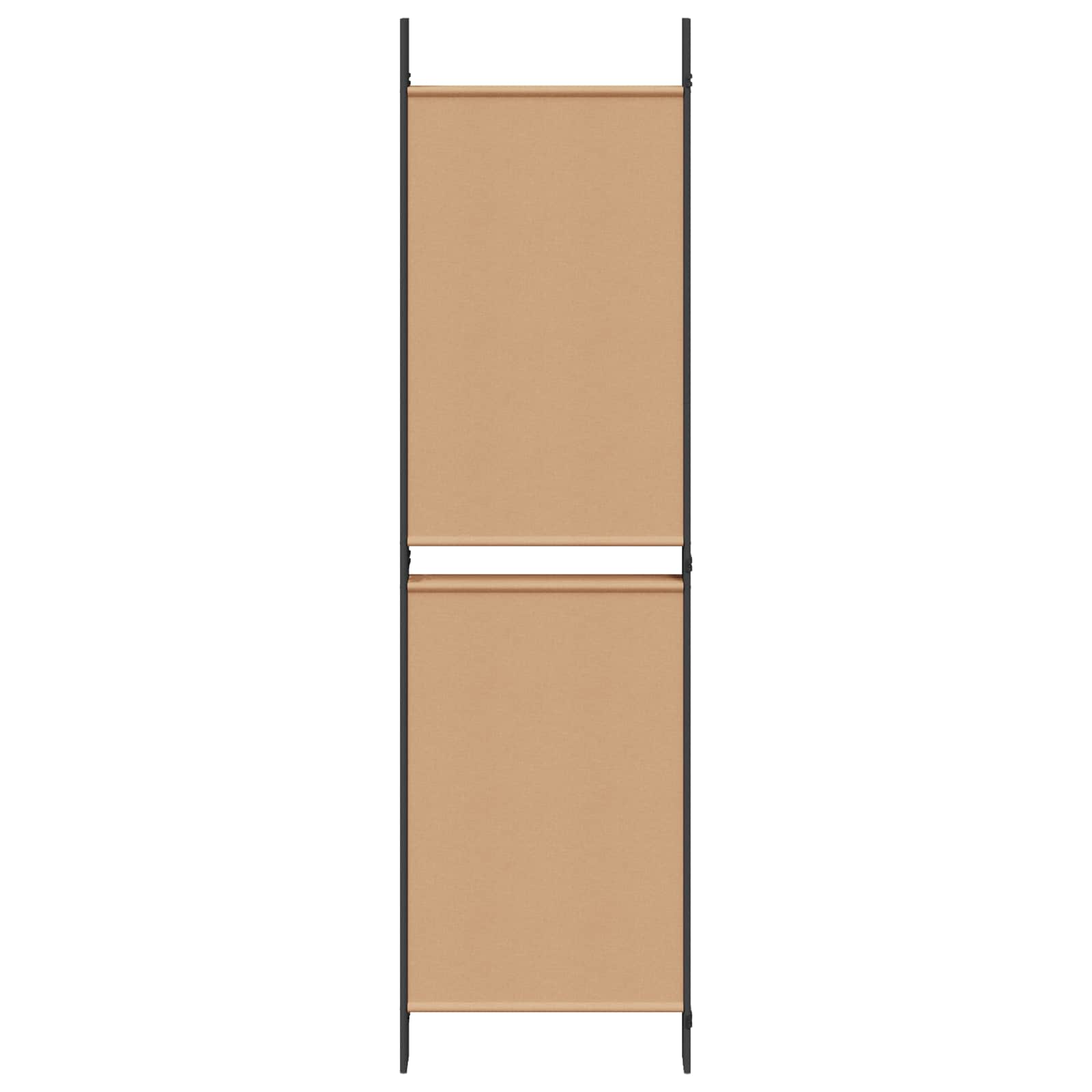 5-teiliger Raumteiler Beige 250 x 180 cm Stoff