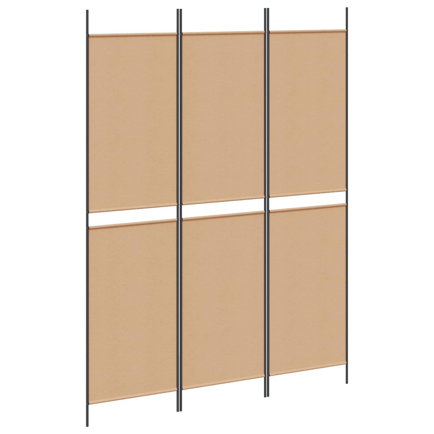 3-teiliger Raumteiler Beige 150 x 200 cm Stoff