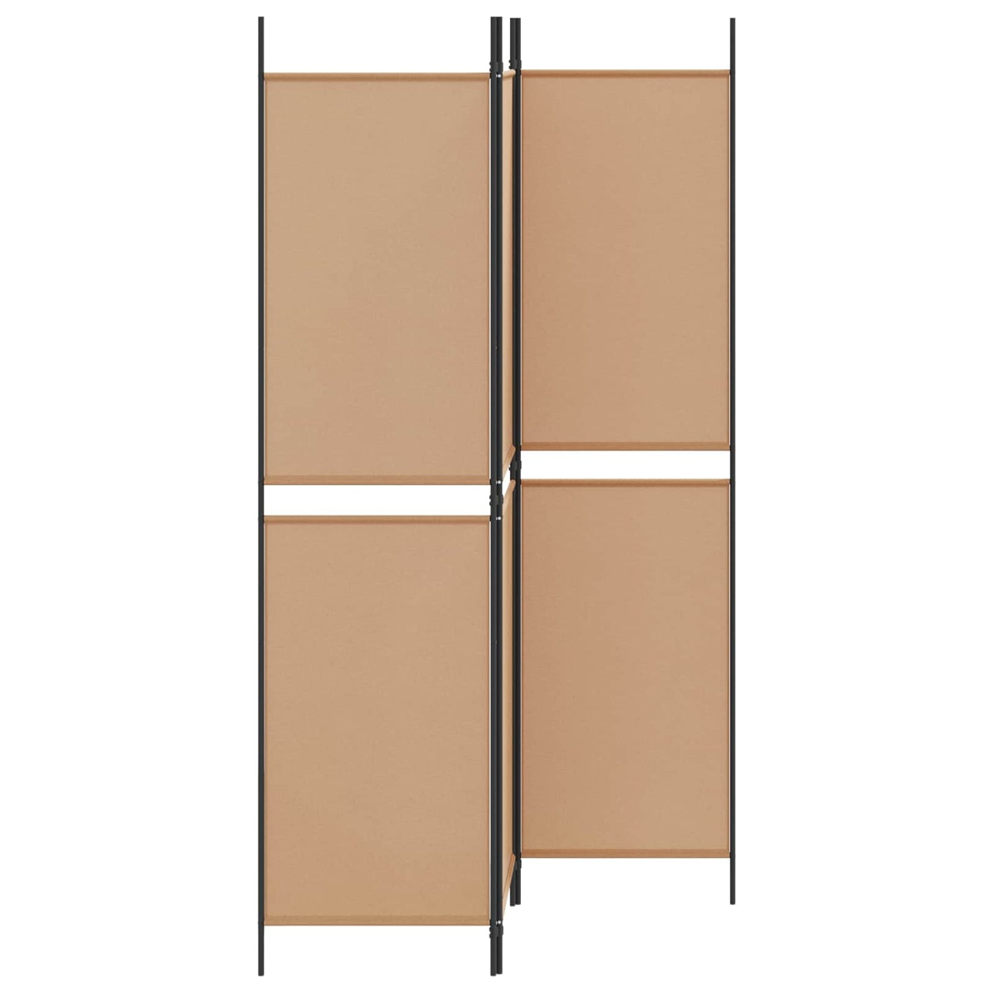 3-teiliger Raumteiler Beige 150 x 200 cm Stoff