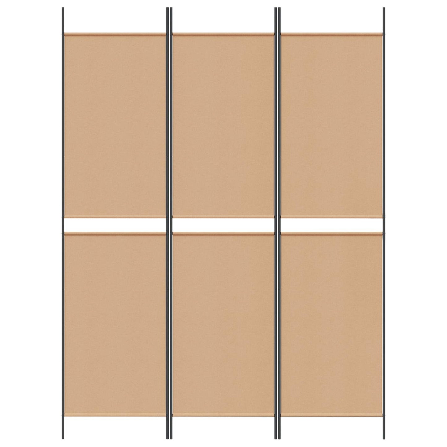 3-teiliger Raumteiler Beige 150 x 200 cm Stoff