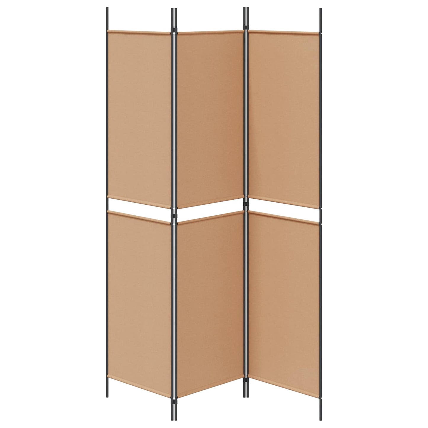 3-teiliger Raumteiler Beige 150 x 200 cm Stoff