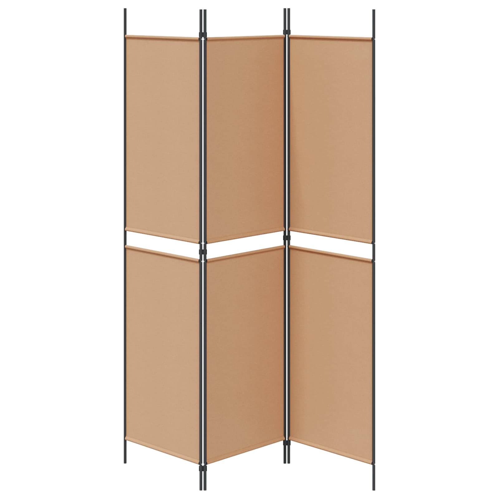 3-teiliger Raumteiler Beige 150 x 200 cm Stoff