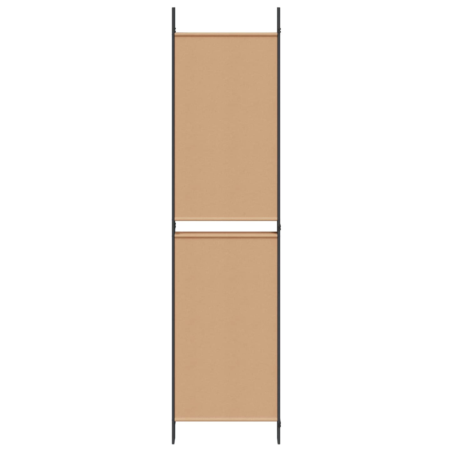 5-Panel Raumteiler Beige 250 x 200 cm Stoff