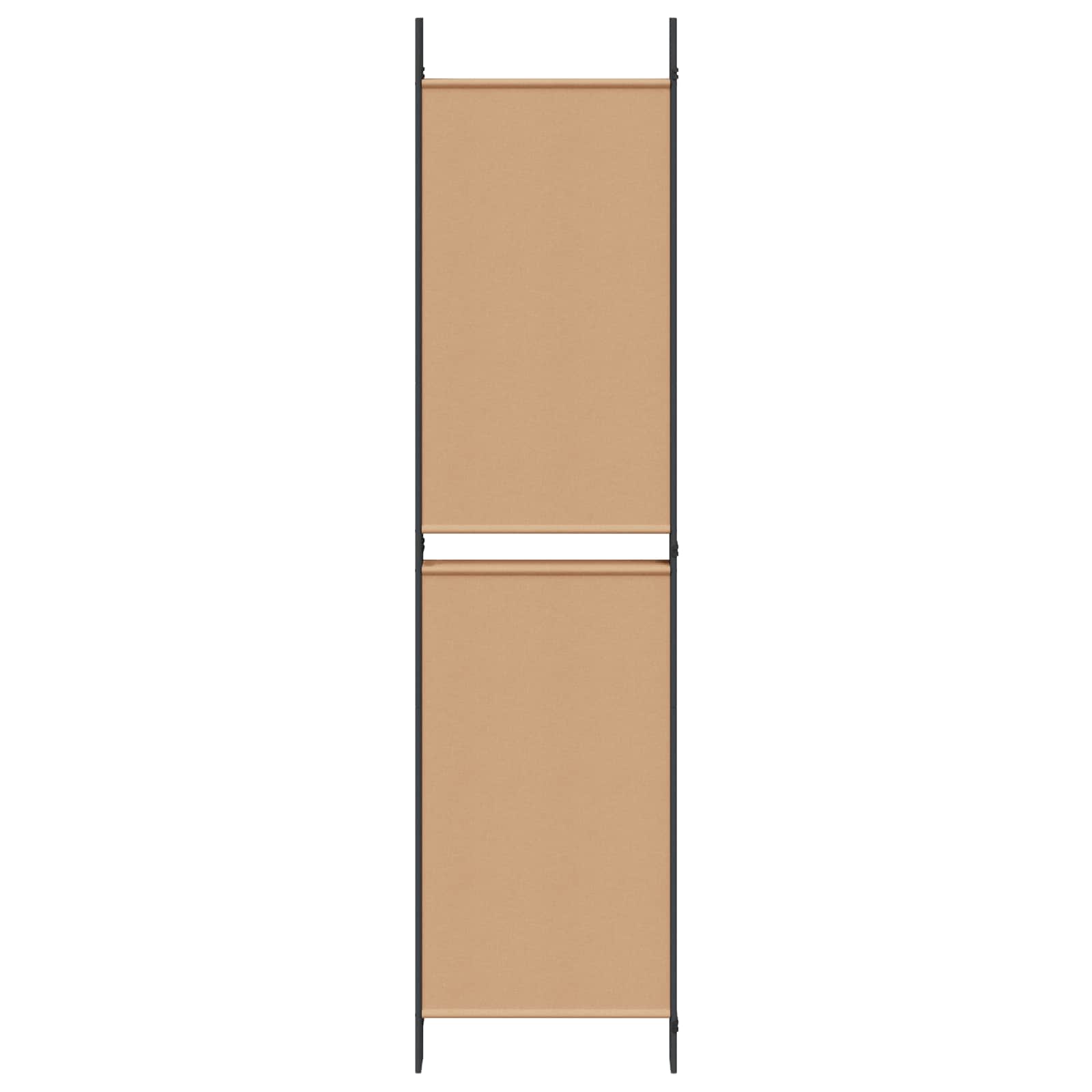 5-Panel Raumteiler Beige 250 x 200 cm Stoff