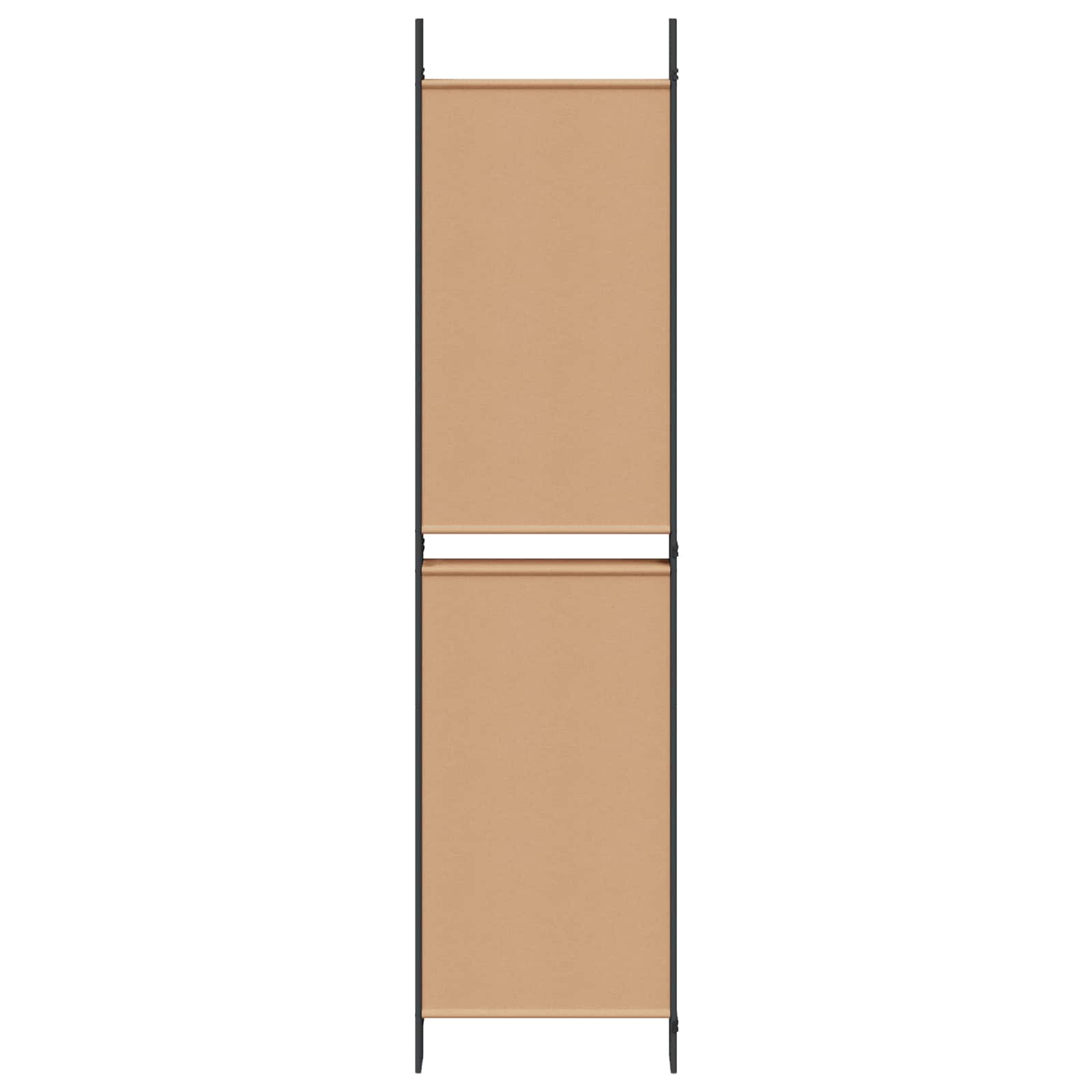 6-teiliger Raumtrenner Beige 300 x 200 cm Stoff