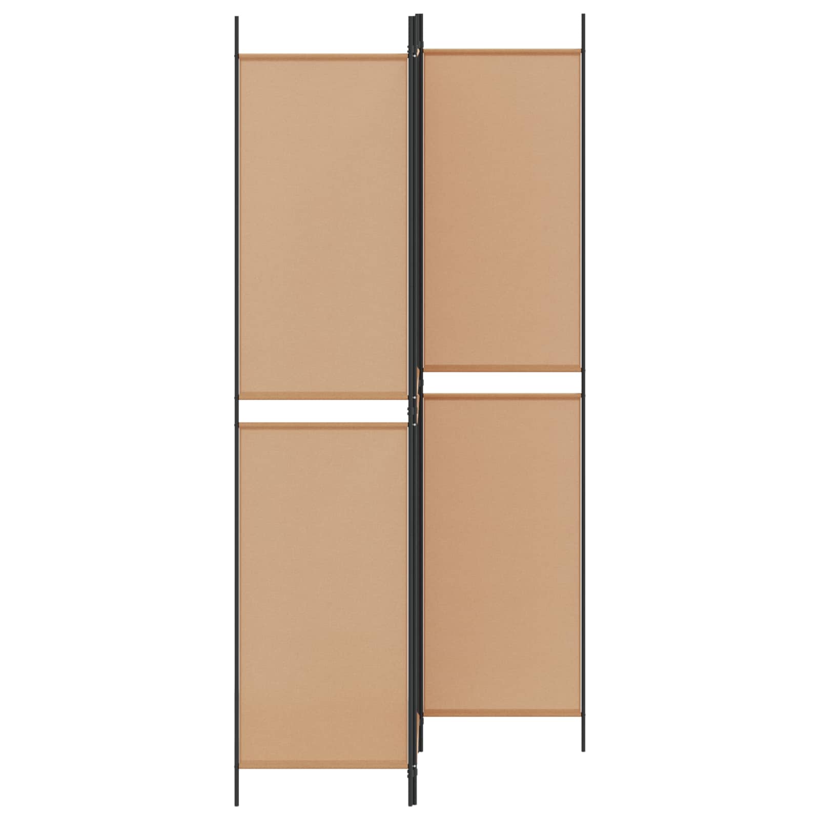 3-teiliger Raumteiler Beige 150 x 220 cm Stoff