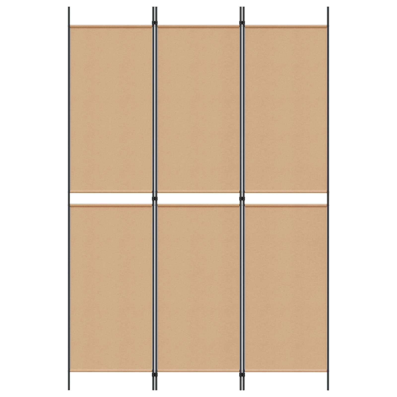 3-teiliger Raumteiler Beige 150 x 220 cm Stoff