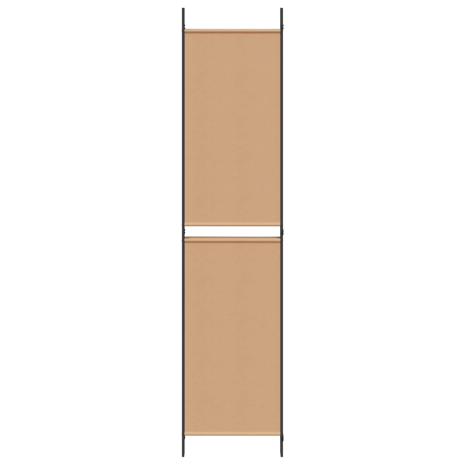 4-teiliger Raumteiler Beige 200 x 220 cm Stoff