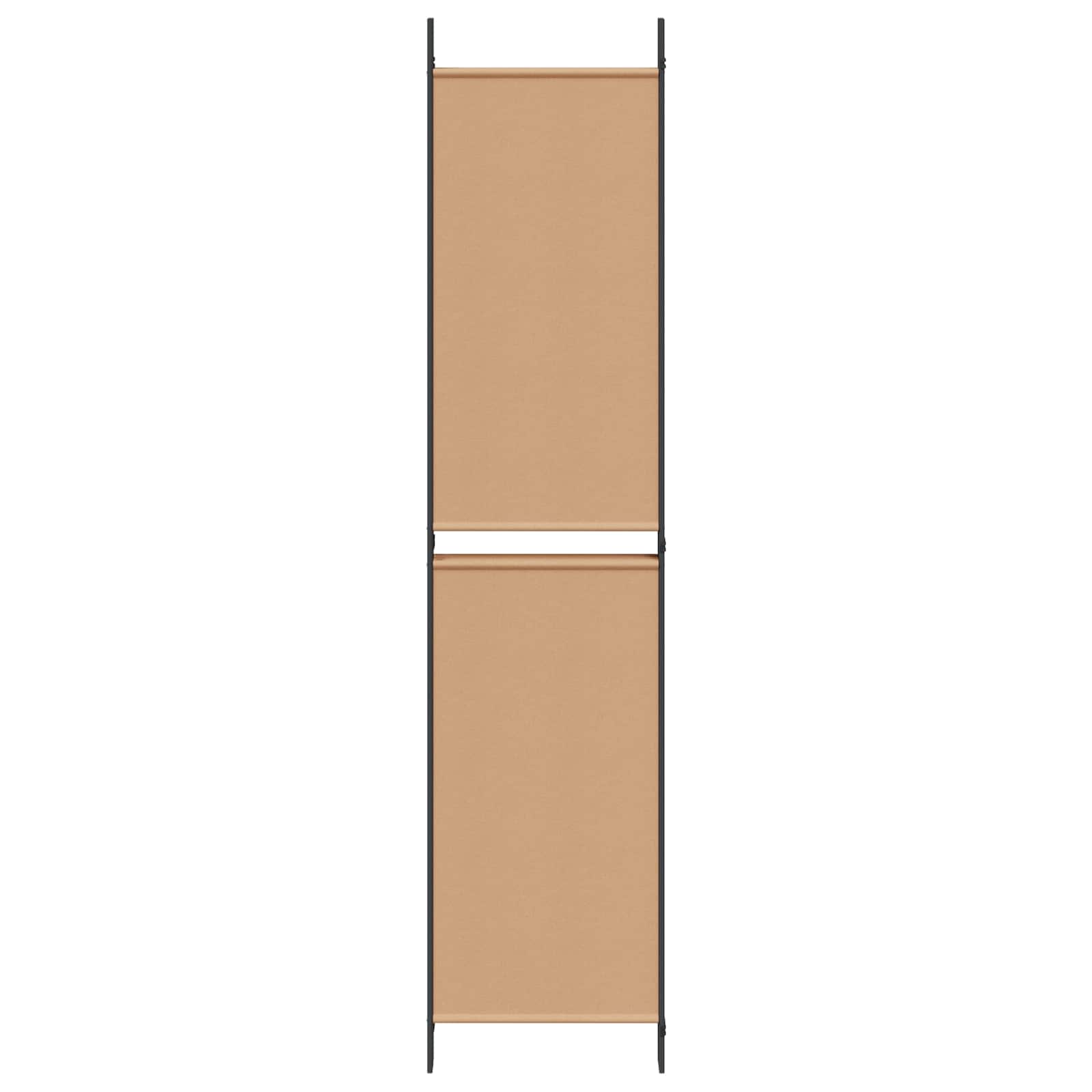 5-teiliger Raumteiler Beige 250 x 220 cm Stoff