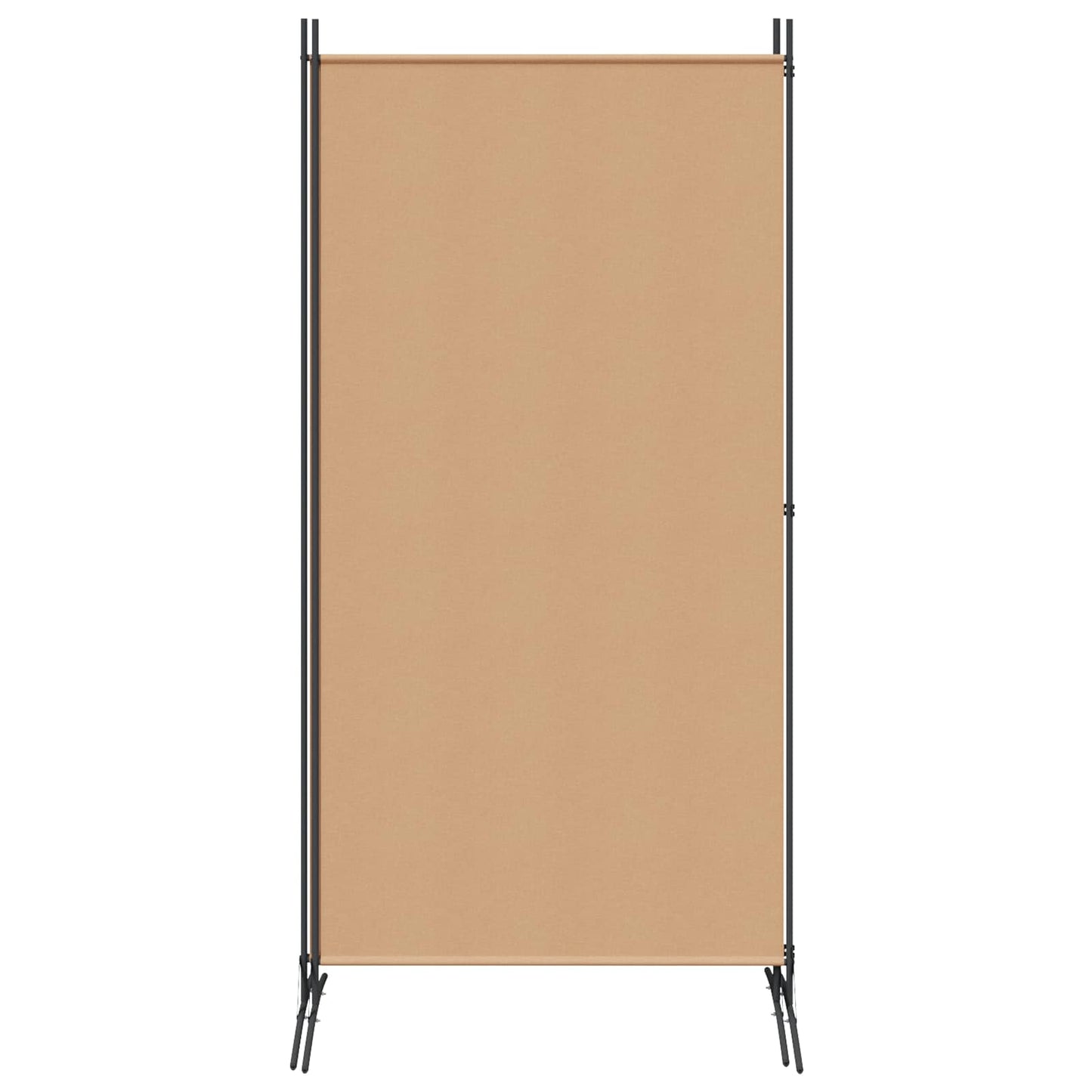 2-teiliger Raumteiler Beige 175 x 180 cm Stoff