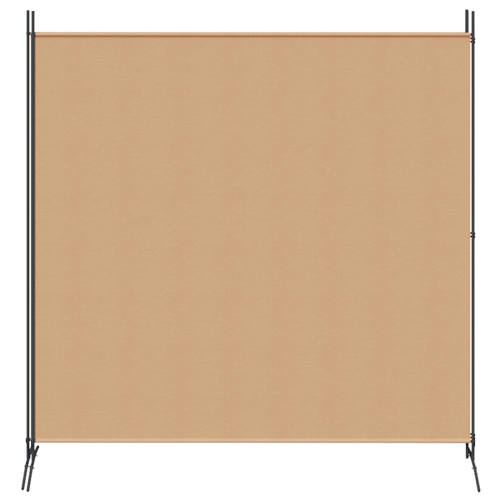 2-teiliger Raumteiler Beige 348 x 180 cm Stoff