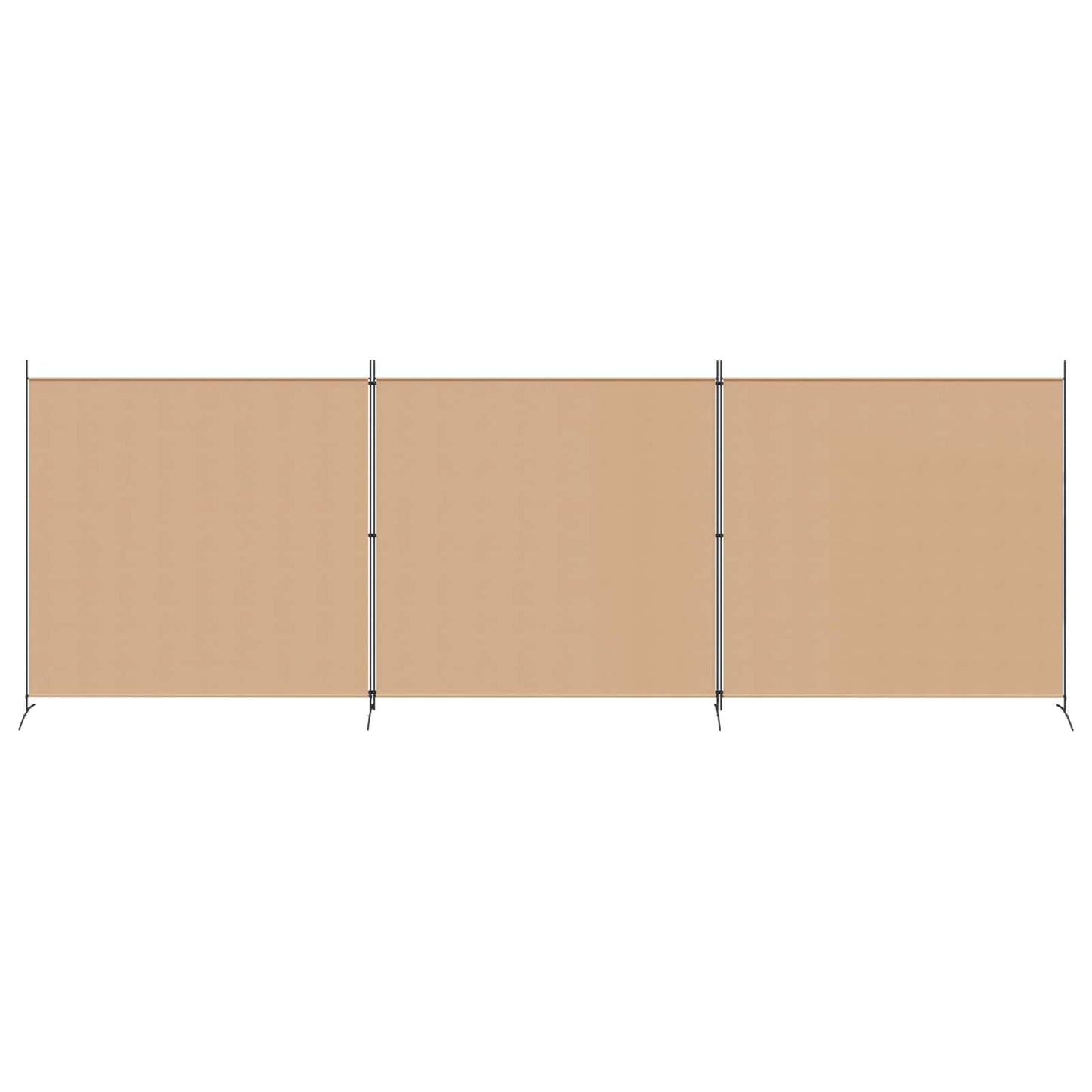 4-Panel Room Divider Beige 525 x 180 cm Stoff