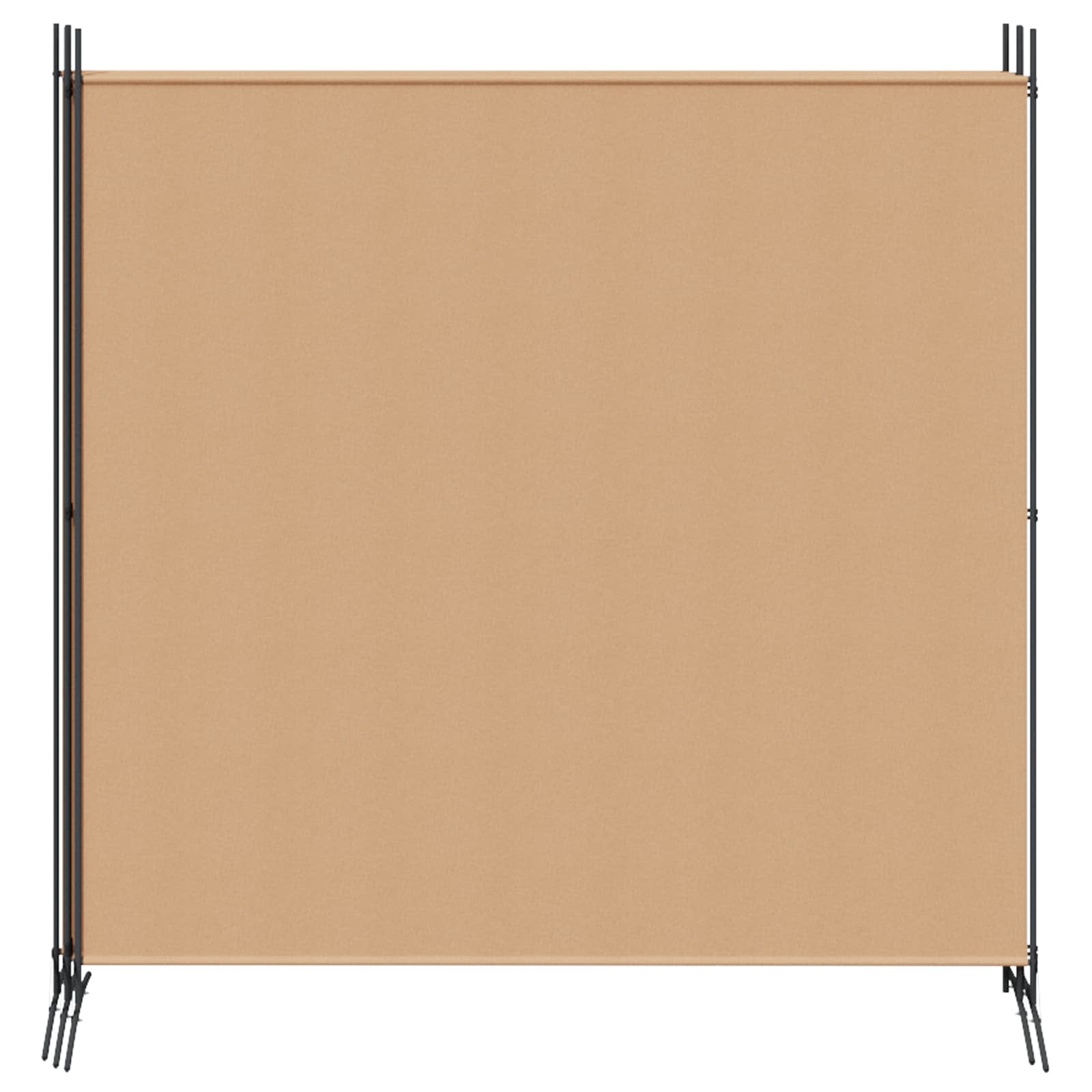 4-Panel Room Divider Beige 698 x 180 cm Stoff