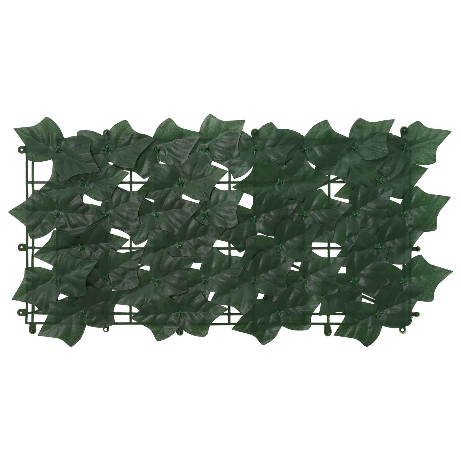 Balcony Screen with Leaves Dunkelgrün 400 x 75 cm