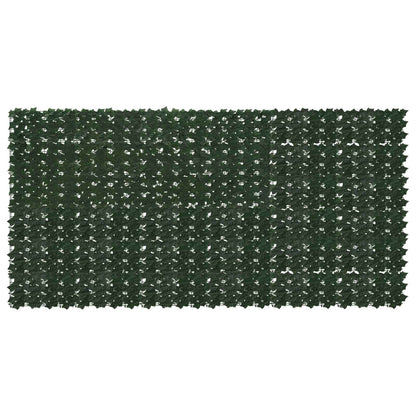Balcony Screen with Leaves Dunkelgrün 300 x 150 cm