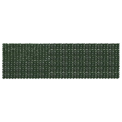 Balcony Screen with Leaves Dunkelgrün 500 x 150 cm