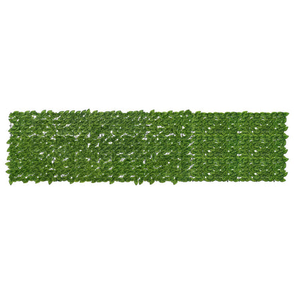 Balcony Screen with Leaves Grün und Gelb 300 x 75 cm