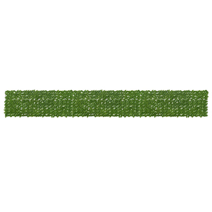 Balcony Screen with Leaves Grün und Gelb 600 x 75 cm