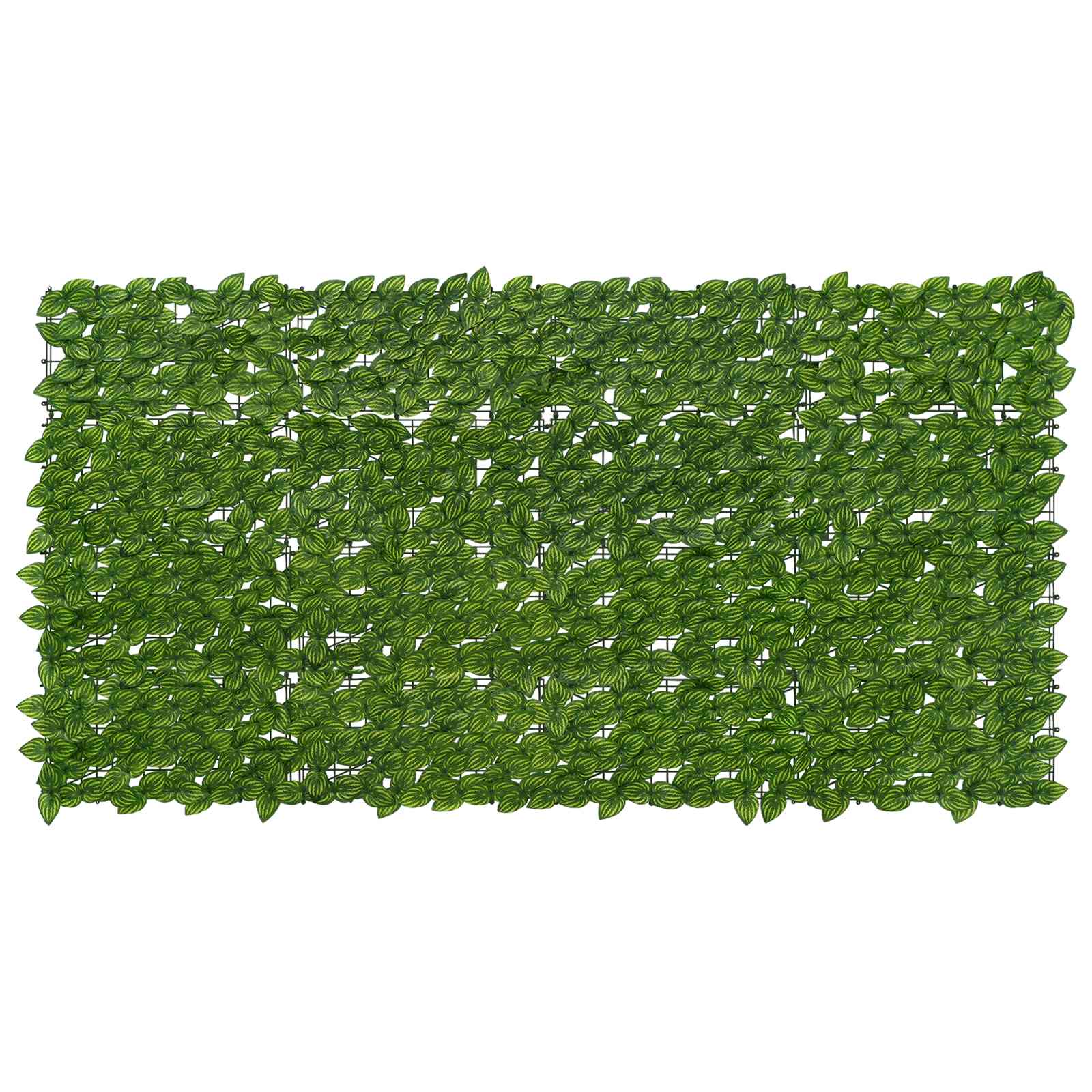 Balcony Screen with Leaves Grün und Gelb 200 x 100 cm
