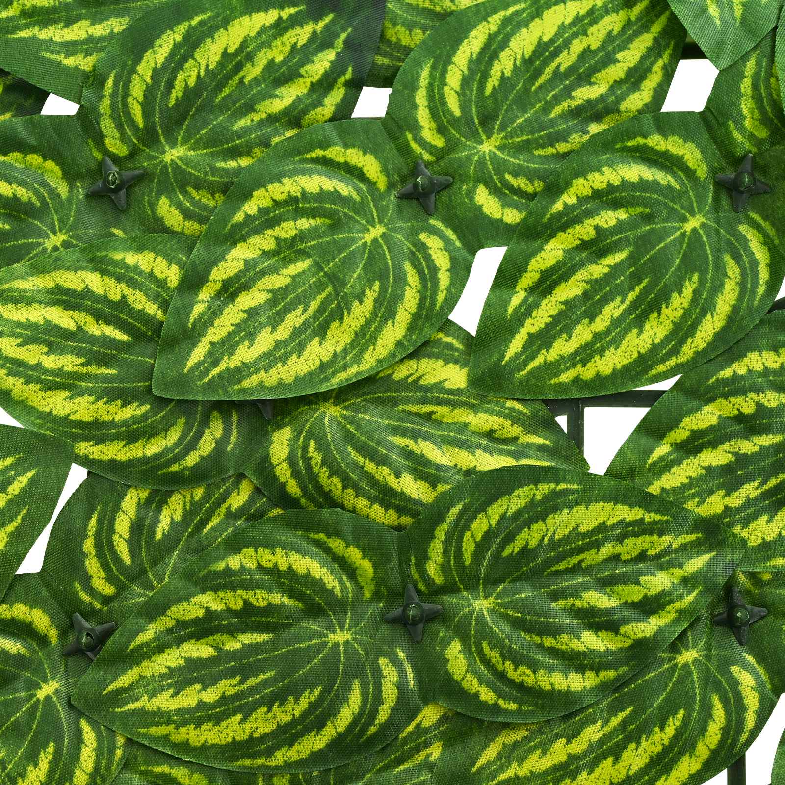 Balcony Screen with Leaves Grün und Gelb 300 x 100 cm