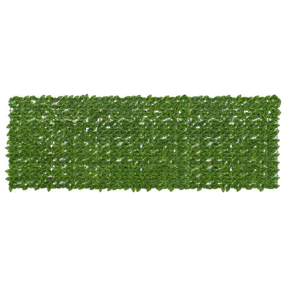 Balcony Screen with Leaves Grün und Gelb 300 x 100 cm