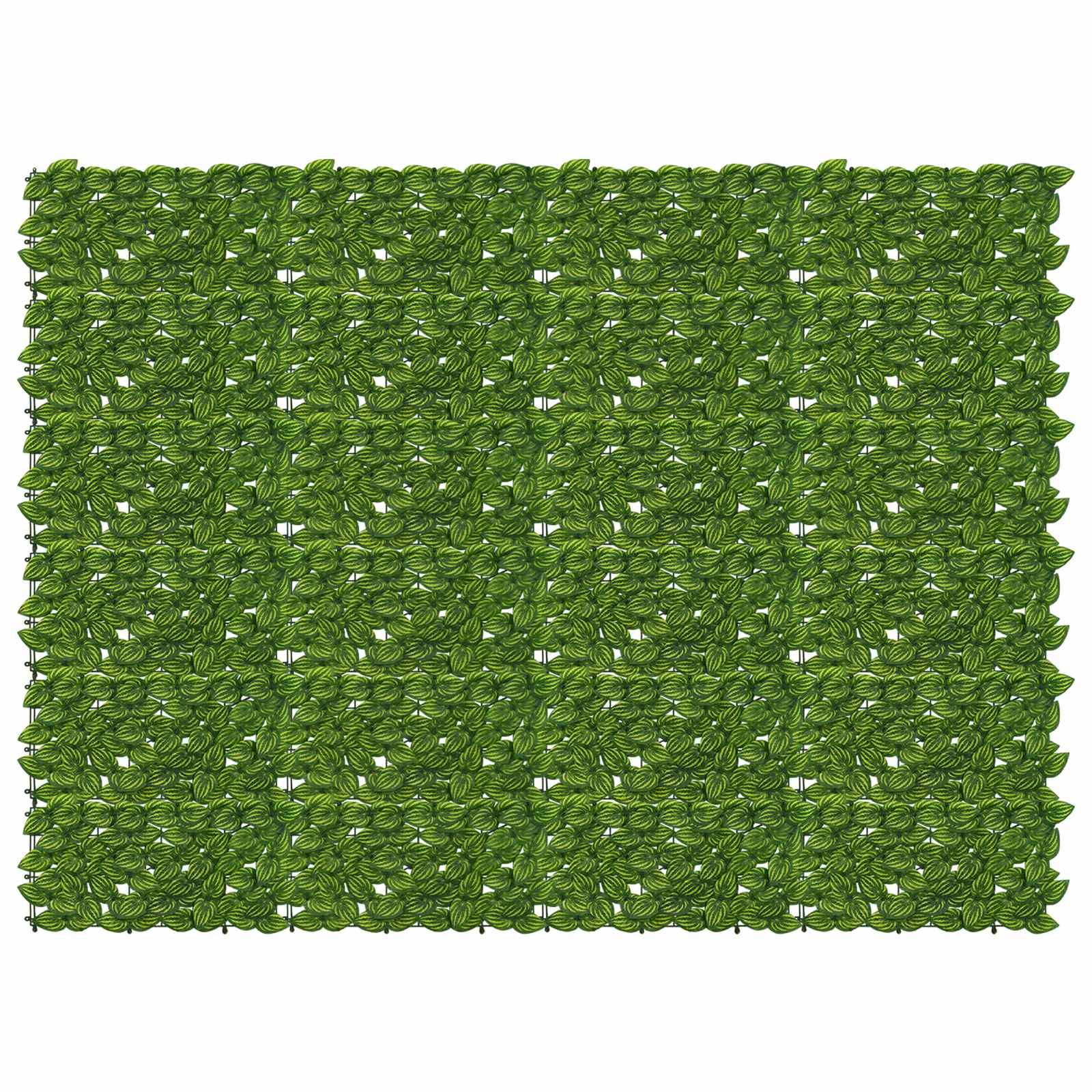 Balcony Screen with Leaves Grün und Gelb 200 x 150 cm