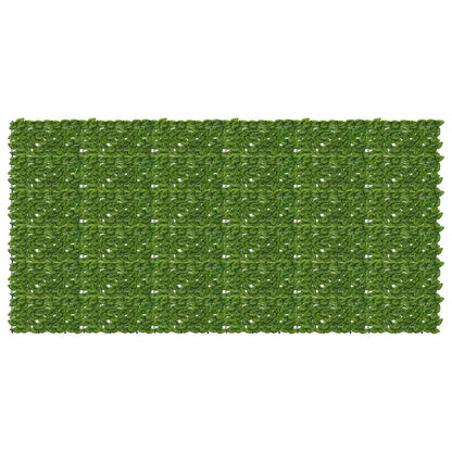 Balcony Screen with Leaves Grün und Gelb 300 x 150 cm